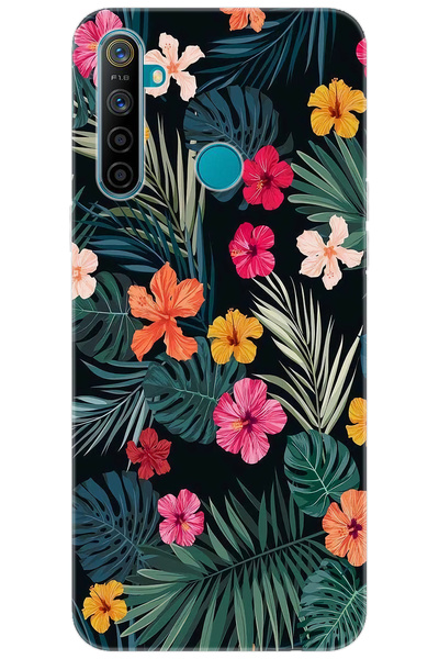 realme 5i / 6i Uyumlu Kılıf Desen Baskılı Silikon Çiçekler STK:632 CP-3OeNEVk