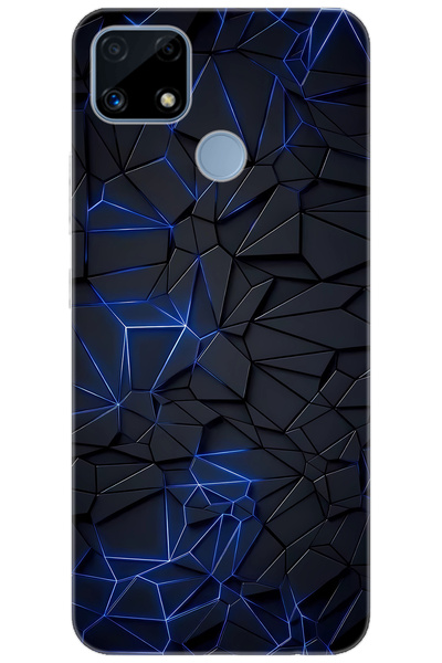 realme C25 / C25S Uyumlu Kılıf Desen Baskılı Silikon Prizmatik Tasarım STK:66...