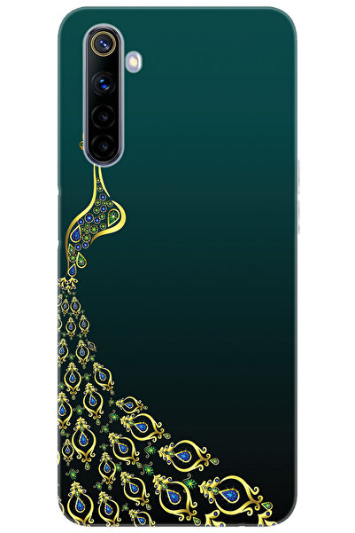 realme 6 (RMX2001) Uyumlu Kılıf Desen Baskılı Silikon Tavus Kuşu STK:540 CP-I...