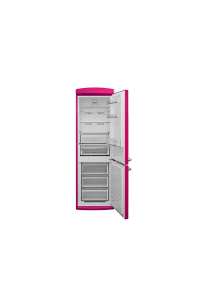 Vestel RETRO NFK37011 PEMBE 330 Lt No-Frost Buzdolabı