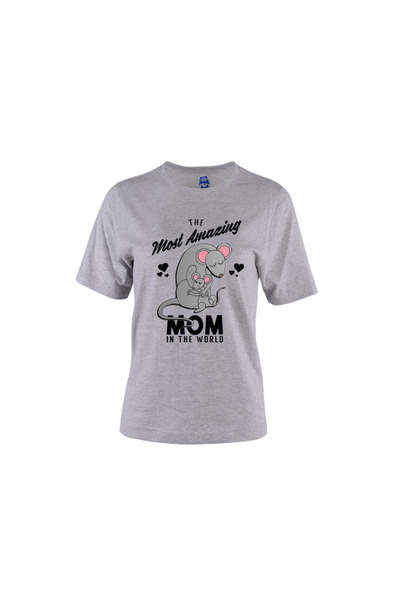 HediyeMania Cea mai uimitoare mamă din lume cu imprimeu tricou gri cu licență...