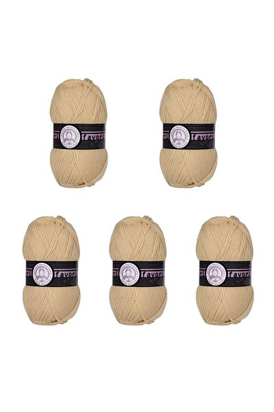 Ören Bayan Ören Favourite Knitting Yarn Milk Coffee (114) Pack of 5