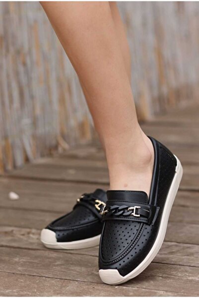 FİLOTA حذاء لوفر نسائي يومي بتفاصيل حجرية