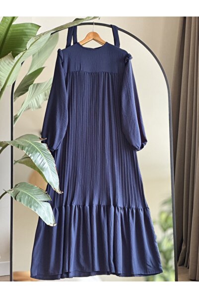 Lalibertaa OMUZ FIRFIRLI PİLİSELİ PRENSES ELBİSE