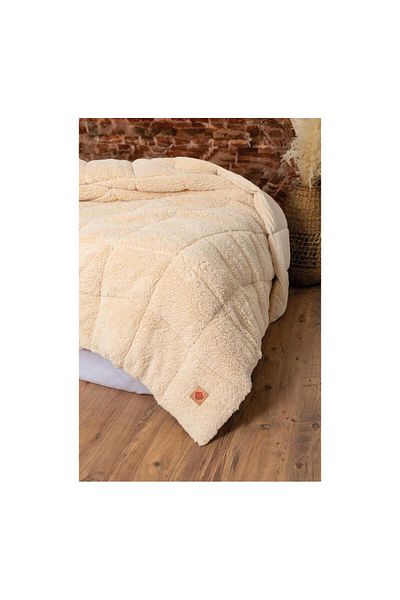şirin eşyalarım Double Plush Quilt Cream 195X215