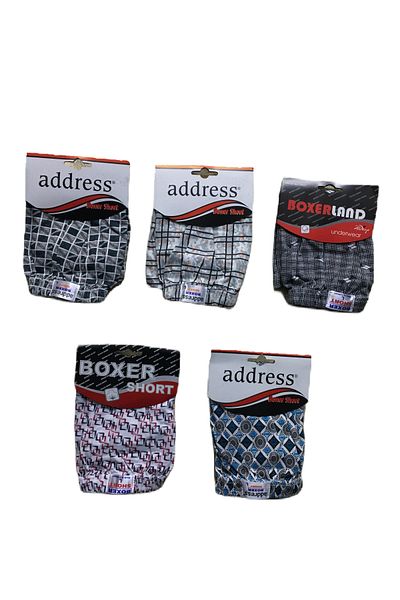boxerland Men's Mixed Patterned Combed Cotton Boxers Pack of 5
