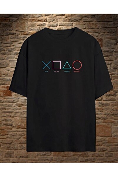 oneagılyazı Τυπωμένο μπλουζάκι Oversize Παίξτε