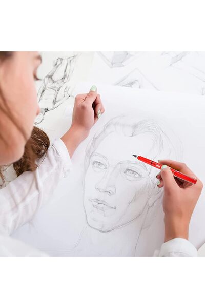 Art Tone YENİ TEKNOLOJİ BİTMEYEN KURŞUN ESKİZ KALEMİ 12 ADET SET TÜM RENKLER