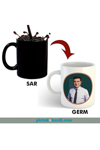 ZERYA Selahattin Demirtaş Resimli Sihirli Porselen Kupa Bardak - Demirtaş Kupası