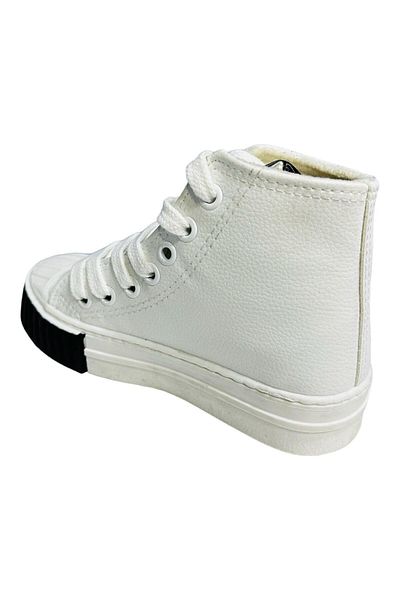 Benetton Pantofi Sport Copii Filet Alb Negru