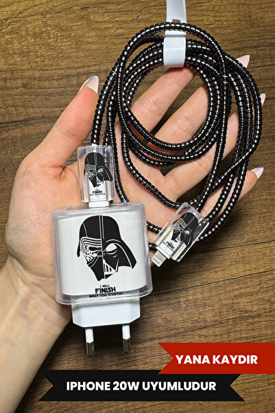 WANNA PROTECT iPhone 18W/20W Uyumlu Şeffaf Şarj Başlığı Adaptörü Koruma Kablo...