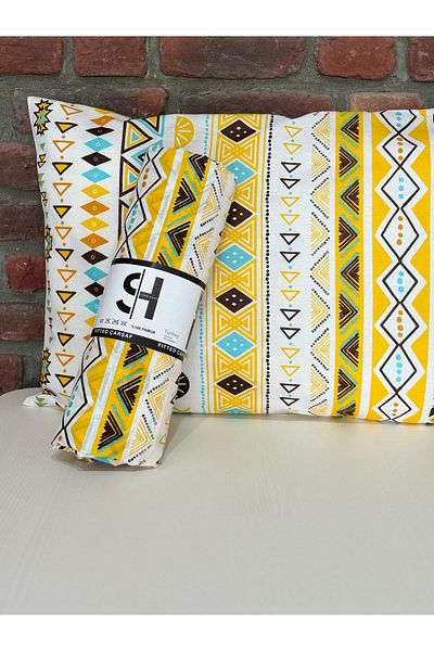Sheri Home Trigon Exotic Easy Iron Double Sheet Set 180x200 Cm Yenic10036854