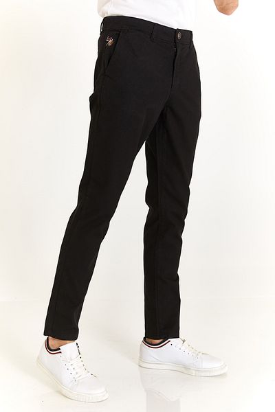 U.S. Polo Assn. US POLO ASSNMEN'S WOVEN SIDE POCKET SLIM FIT PANT - BLACK