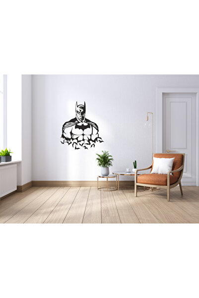 Batman DC Özel Tasarım Tek Renk Duvar ve Bütün Zeminler Yapışkanlı Sticker Etiket