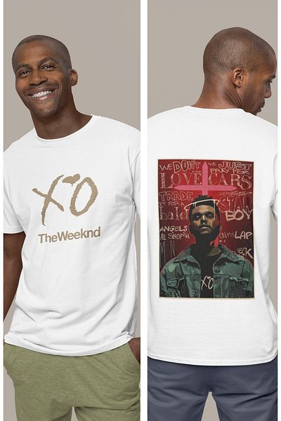 Fuddy Moda XO The Weeknd Written Back Printed Ανδρικό-Γυναικείο Tshirt