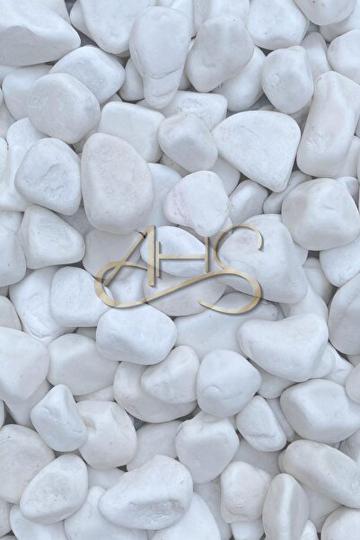 AHS Beyaz Dolomit Taş 100 Kg 4-6 Cm Dere Çakıl Taşı Bahçe Peyzaj Süs Taşı Sak...