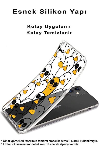 PrintiFy Reeder S23 Pro Max Compatible Camera Protected Duck Design Transparent Silicone Case