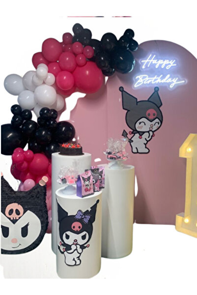 party mix Kuromi Doğum Günü Konsepti Kuromi Balon Zinciri 65'li