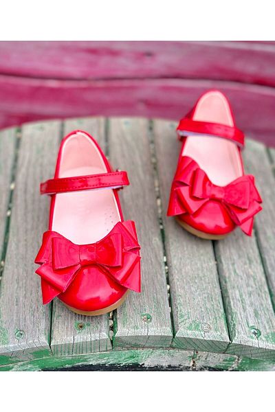 Surpie Shoes Girl's Orthopedic Sequined Bow Detailed Ballerinas, Children's Orthopedic Ballerinas