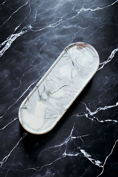 Trust Stone Marble Concrete Multi-Purpose Presentation Serving Tray, Decorative Presentation Holder, Organizer Jewelry