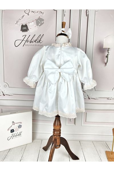 Hobidik Set rochii din satin din dantela fata somon pentru copii