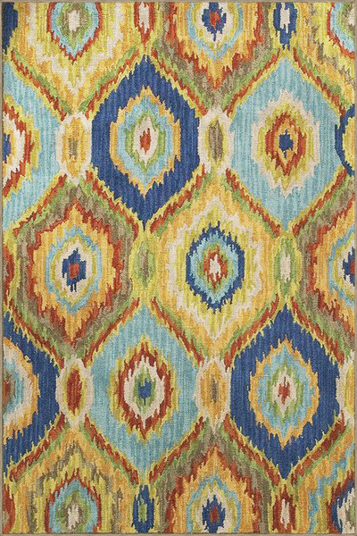 Rugs Modern Halı Υφαντό χαλί με μοτίβο ρόμβους σε αποχρώσεις του κίτρινου και...