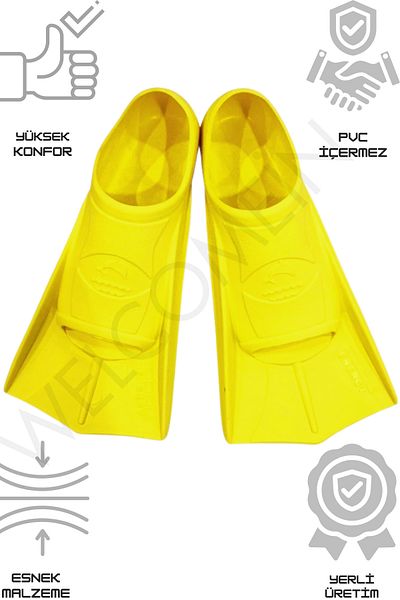 welcomein Unisex Pool Energy Short Swimmer - Diving and Pool Training Flippers