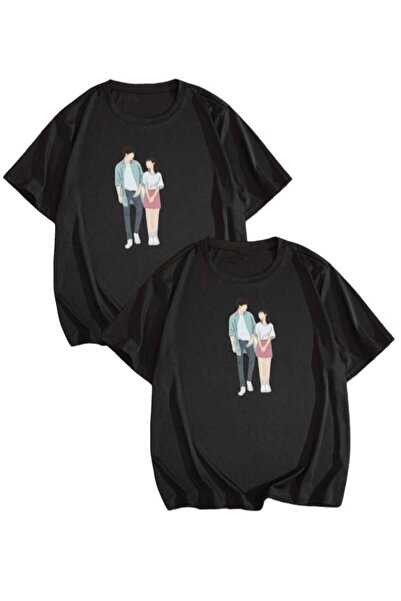 PERISENSE Unisex Femei Bărbați Design Friend Couple Imprimat Lover Couple Com...