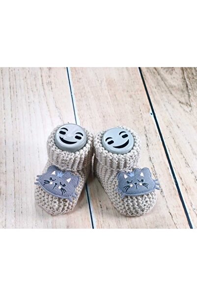 GOGOBABY Bebek Triko Patik Koyu Gri