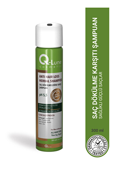 Q Lune Dökülme Karşıtı Procapil(%3) Şampuan 300ml (ANTİ HAİR LOSS HERBAL SHAMPOO)