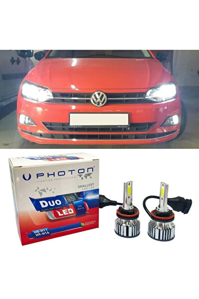 Photon Vw Polo Mk6 Led Xenon Kısa Far Ampulü H7 Duo Yeni Seri Beyaz 2017+