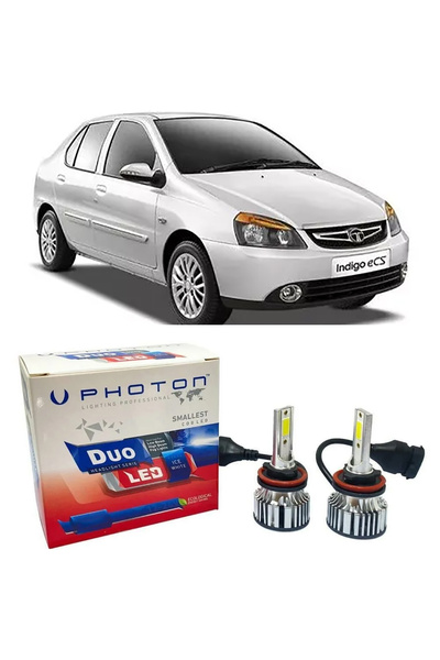 Photon Tata Indigo Uyumlu Led Xenon Uzun+Kısa Far Ampulü H4 Duo Yeni Seri Beyaz