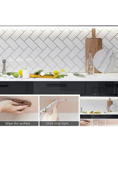 MAG LED12V Adapter with 5 Meters Daylight Strip - Kitchen Countertop Operate Open and Switched Lighting