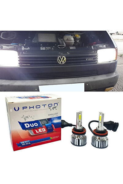 Photon Vw Transporter T4 Led Xenon Uzun + Kısa Far Ampulü H4 Duo Yeni Seri Be...