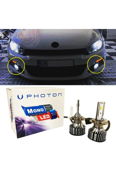 Photon Vw Scirocco Mk3 Led Xenon Sis Farı Ampulü HB4 9006 Mono Yeni Seri Beyaz