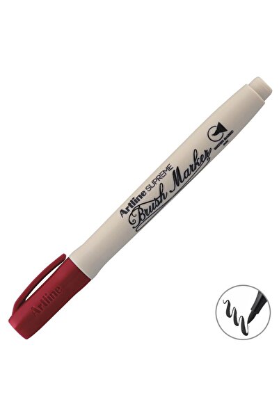 artline : Supreme Brush Marker Esnek Fırça Uçlu Kalem : Koyu Kırmızı