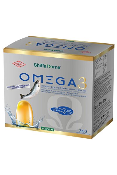 Shiffa Home Omega 3 - Balık Yağı Softjel 1000 Mg 360 Softgel - Mega Boy - Ava...