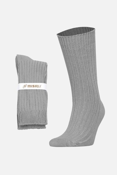 Mısırlı Unisex pamučne bio pamučne zimske sive čarape M 3092A G