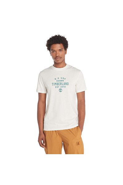 Timberland Ανδρικό μπλουζάκι Timberland Front Graphic - Κοντό μανίκι, Λευκό-XL, TB0A5UF7CM91