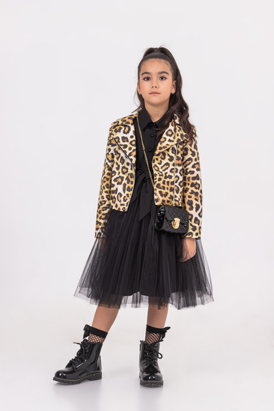 Gocoland Дівчача куртка з леопардовим принтом - Комплект з 2 предметів