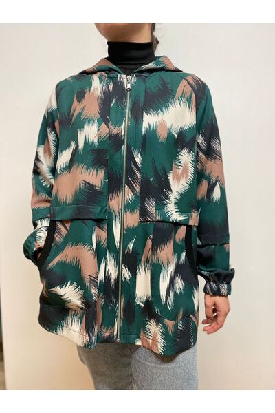 Semra butik Desenli Yağmurluk