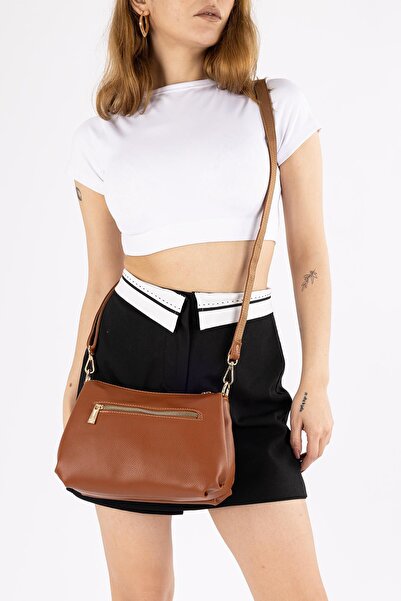 Getcho Horto Taba Multi-Eye Women's Crossbody Bag with Shoulder Strap Zippered Lightweight Large Volume Daily Model