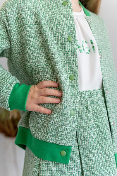 Zeyland tweed Girl's JacKet - PocKet Detail and Snap Closure