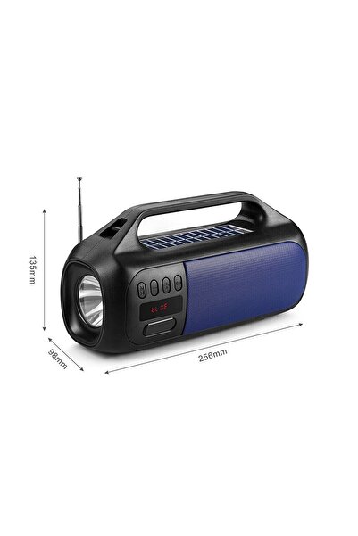 WASHA Solar Güneş Enerji FM Radyo Fenerli Bluetooth Hoparlör