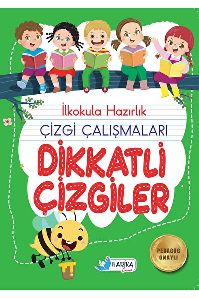 Harika Çocuk Yayınları 4-6 Yaş Dikkatli Çizgiler Ilkokula Hazırlık Çizgi Çalı...