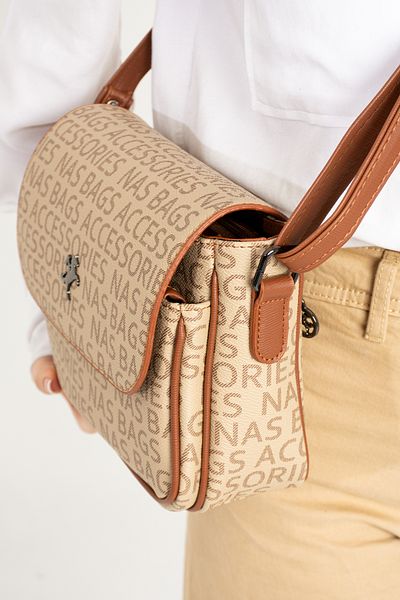 Nas Bag Geantă Daily Postman pentru femei, cu mai multe compartimente, cu capac (24 x 16)