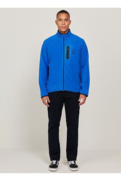 WRANGLER μπλε κοβαλτίου Ανδρικό φούτερ από φλις W222579403 Φλις με πλήρες φερμουάρ