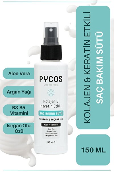 PYCOS COSMETICS Sac Bakım Sütü , Keratin-kolojen-argan-biotin-aloevera Içerikli 150 Ml
