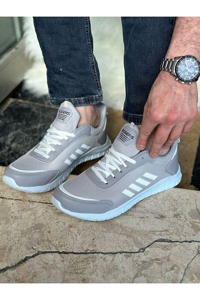 Allyup Ανδρικά αθλητικά παπούτσια καθημερινά Ice White με δικτυωτό κορδόνι άνετα αθλητικά παπούτσια για περπάτημα 1453
