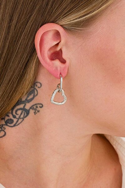 MRK Heart Earrings - Dangle Design